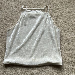 White tank top crop top